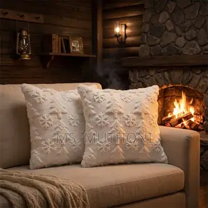 White Decorative Christmas Plush Throw Pillow Cases