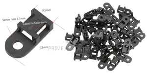 Screw Mount Cable Tie Holder – Black Cable Tie Mounting Base(10pcs)