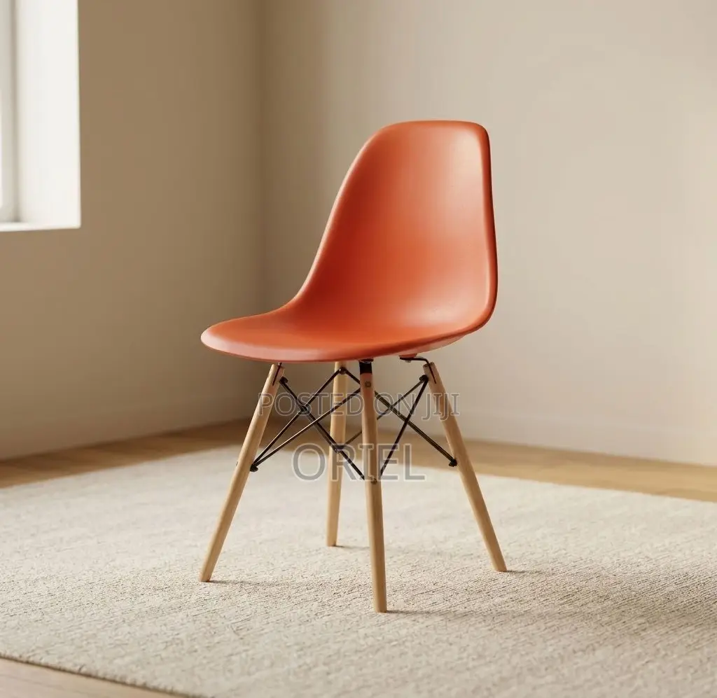 Office Chair : Orange Eames Dining Plastic Chair
