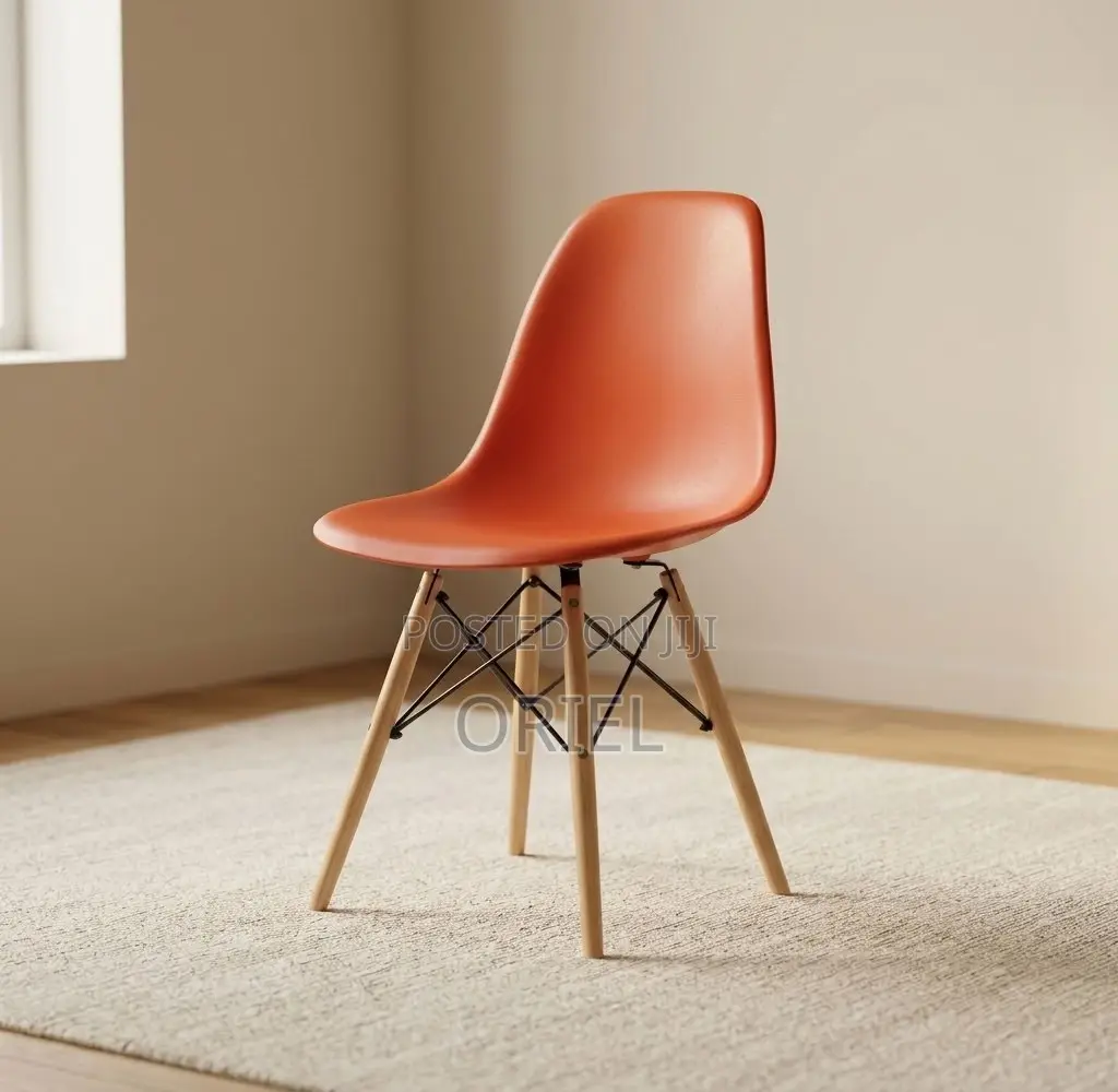 Office Chair : Orange Eames Dining Plastic Chair