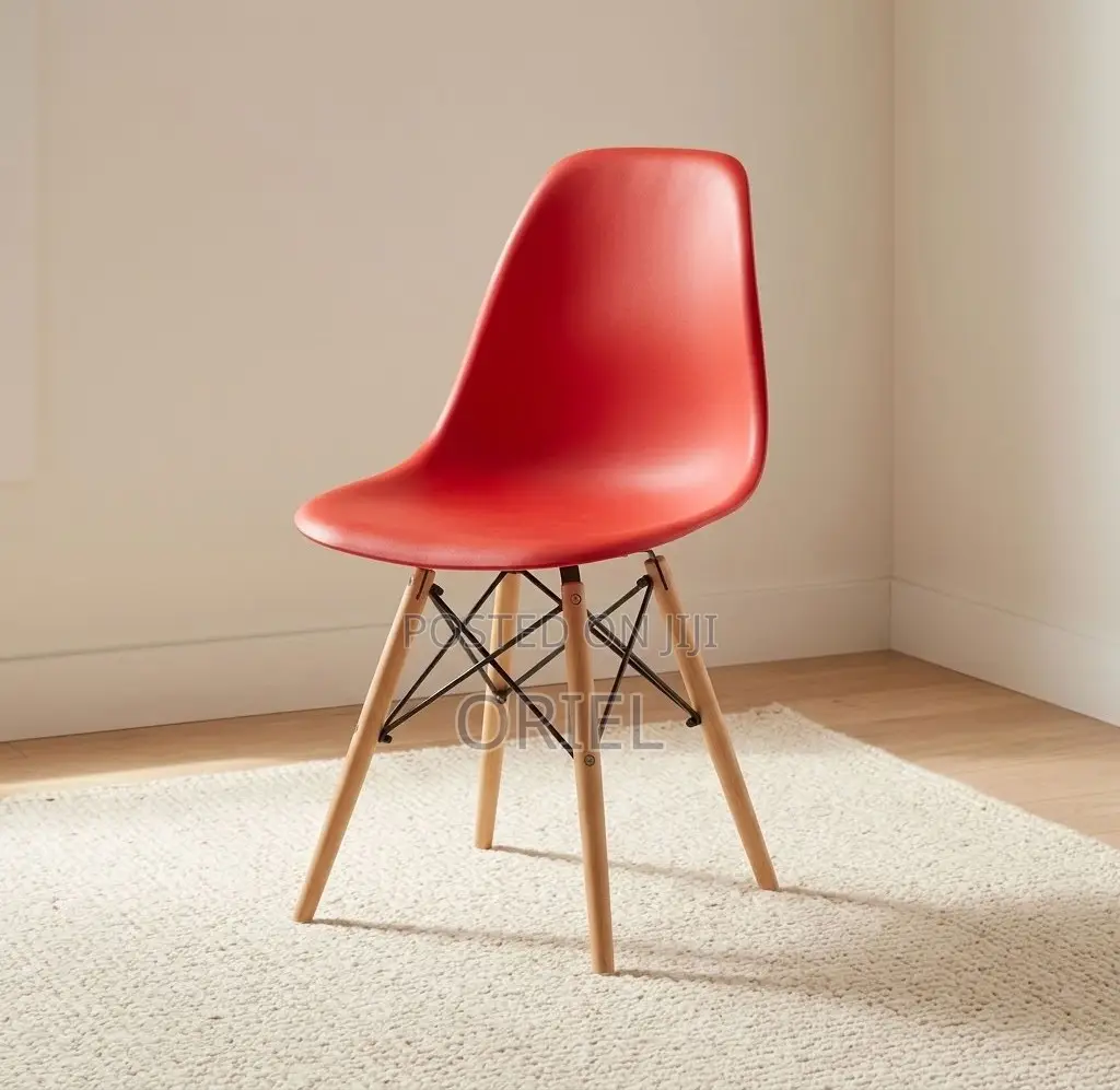 Office Chair : Orange Eames Dining Plastic Chair