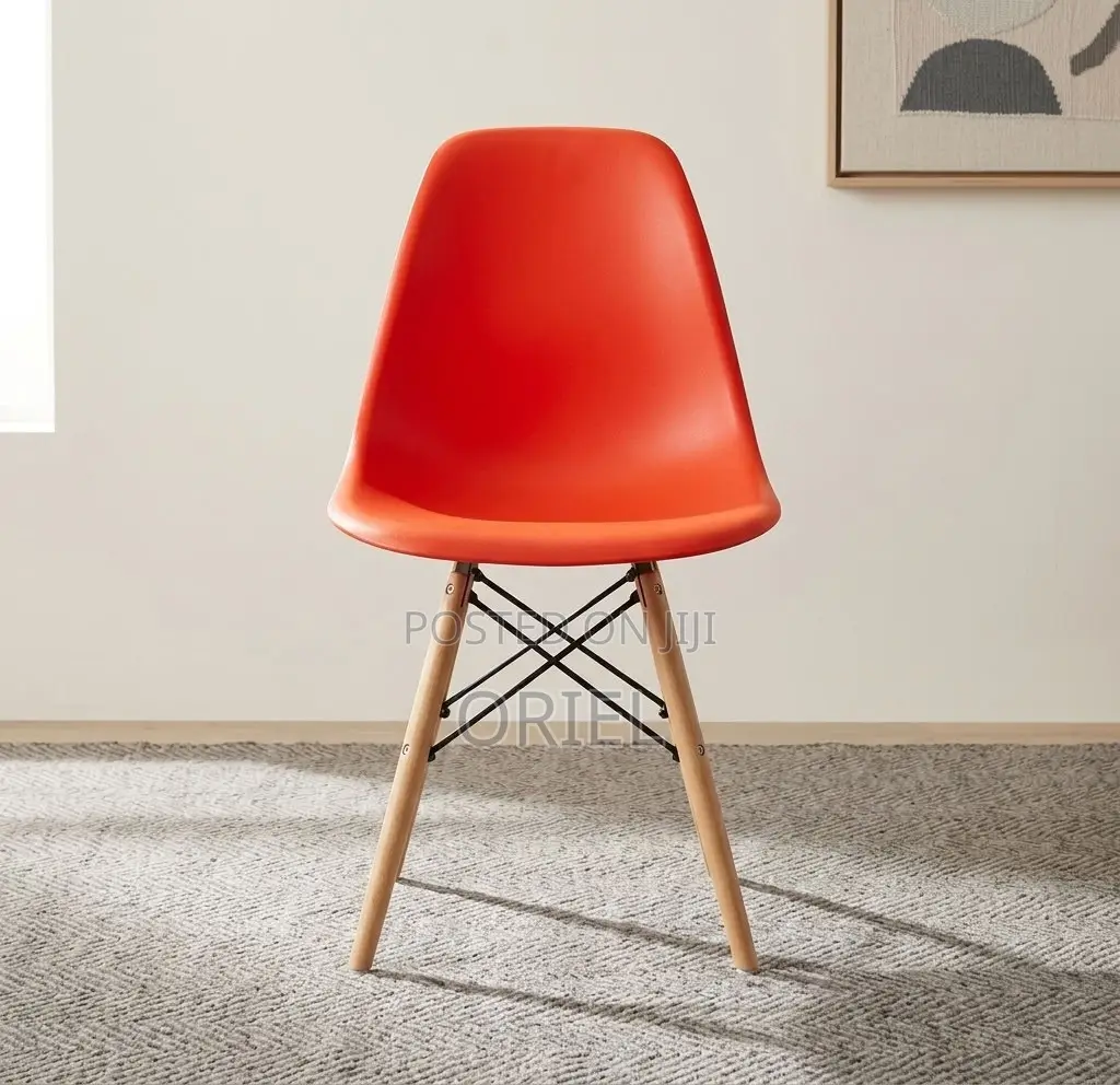 Office Chair : Orange Eames Dining Plastic Chair