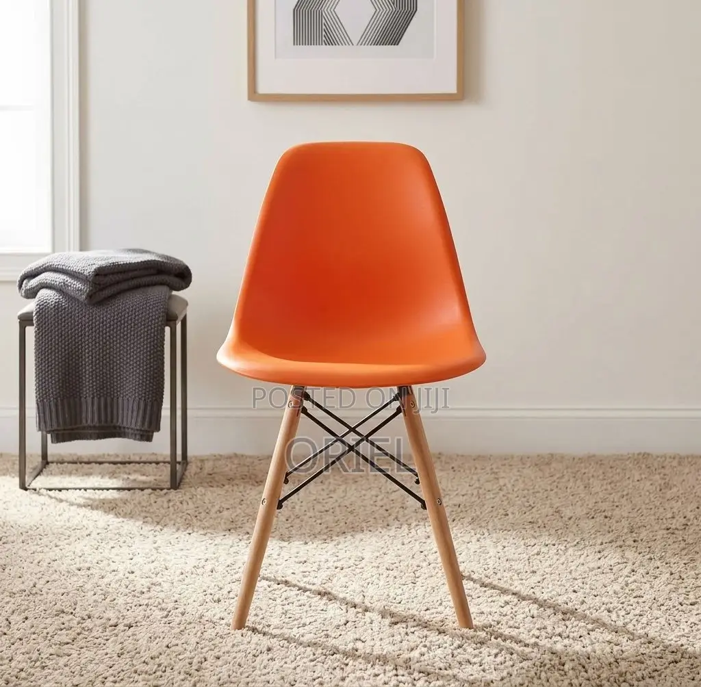 Office Chair : Orange Eames Dining Plastic Chair