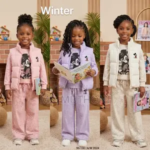 Cute 3-Piece Winter Girls' Outfit Set Featuring a Disney Minnie Mouse