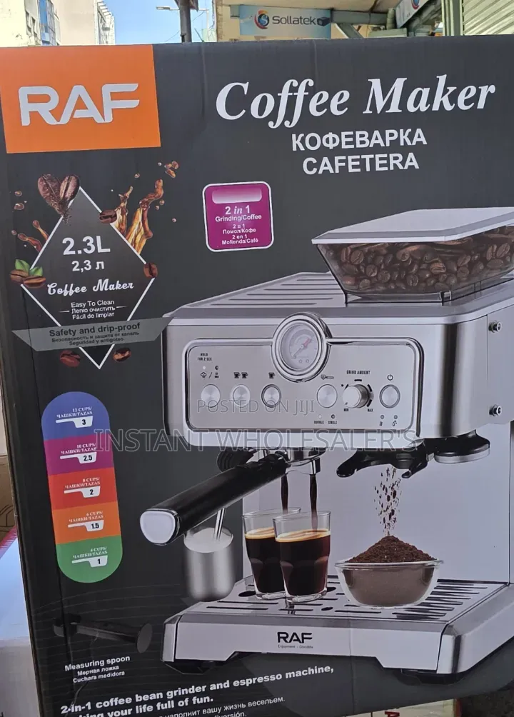 Coffee Maker With Grinder Double Stations