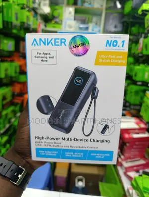 Anker Zolo Power Bank (25,000mAh, 165W, Built-in Retractable Cables,]