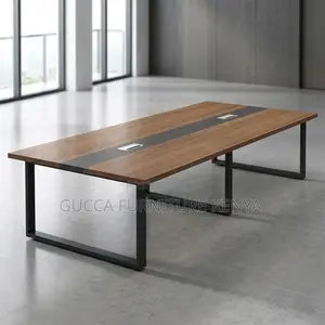 2.4M Boardroom Table-Steel Base