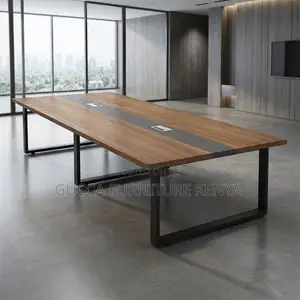 2.4M Boardroom Table-Steel Base
