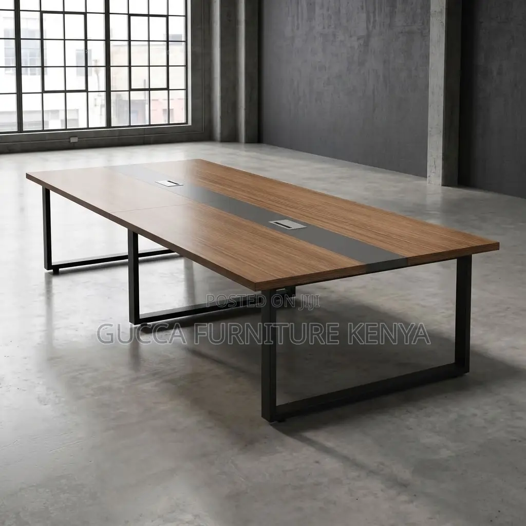 2.4M Boardroom Table-Steel Base