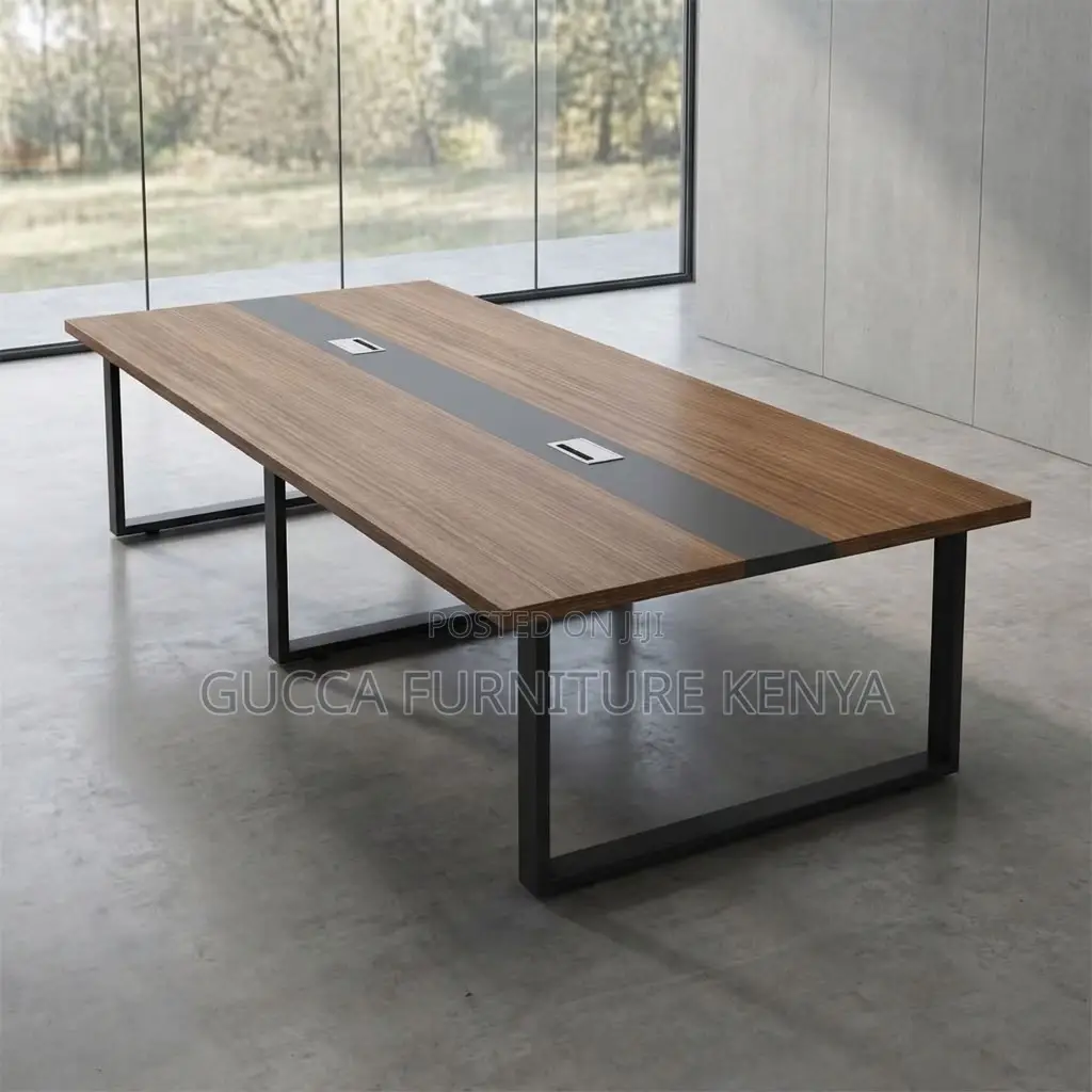 2.4M Boardroom Table-Steel Base