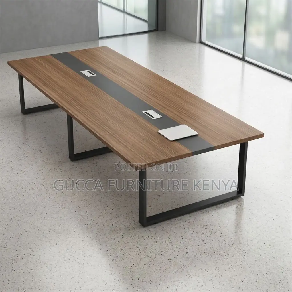 2.4M Boardroom Table-Steel Base