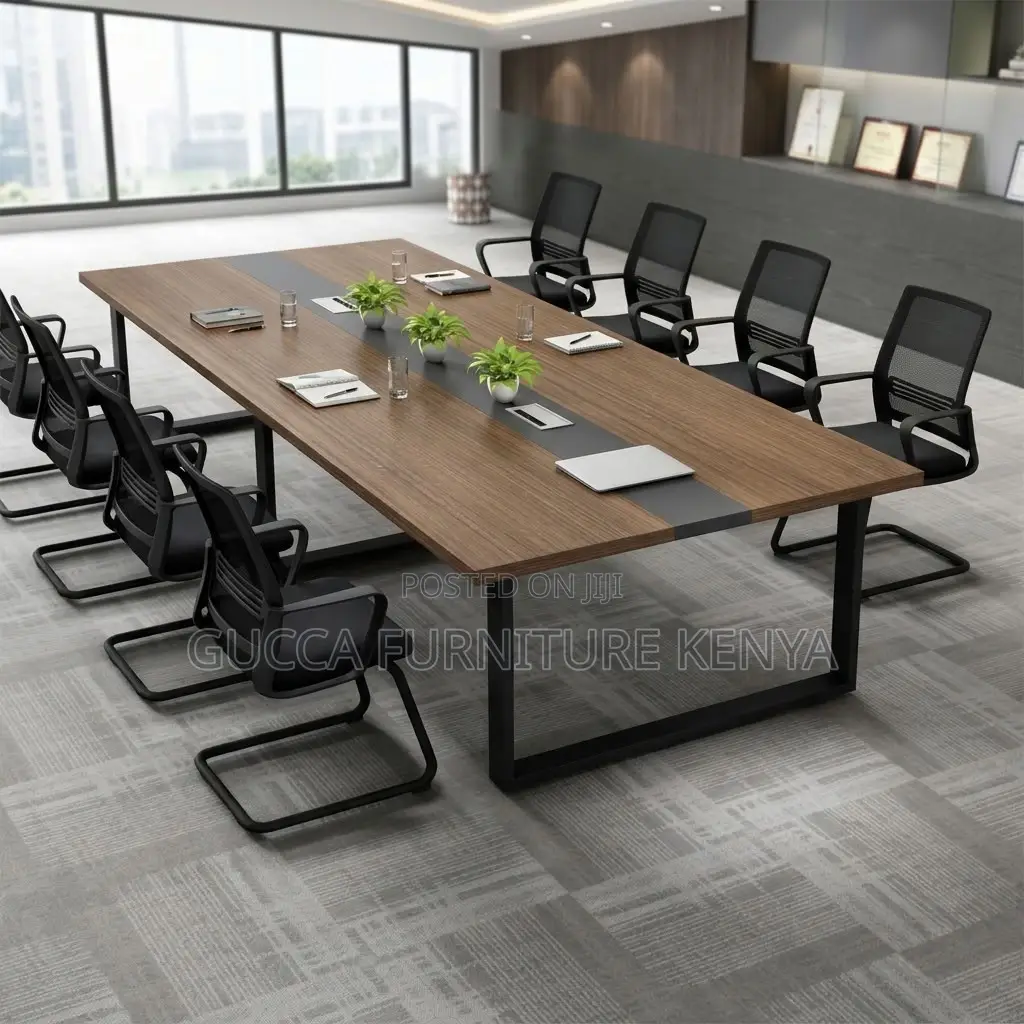 2.4M Boardroom Table-Steel Base