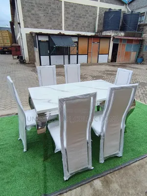 Lavish Top Marble 6 Seater Dinning Set