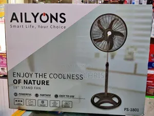 5 Blades Ailyons 18" Stand Fan With 3 Speed