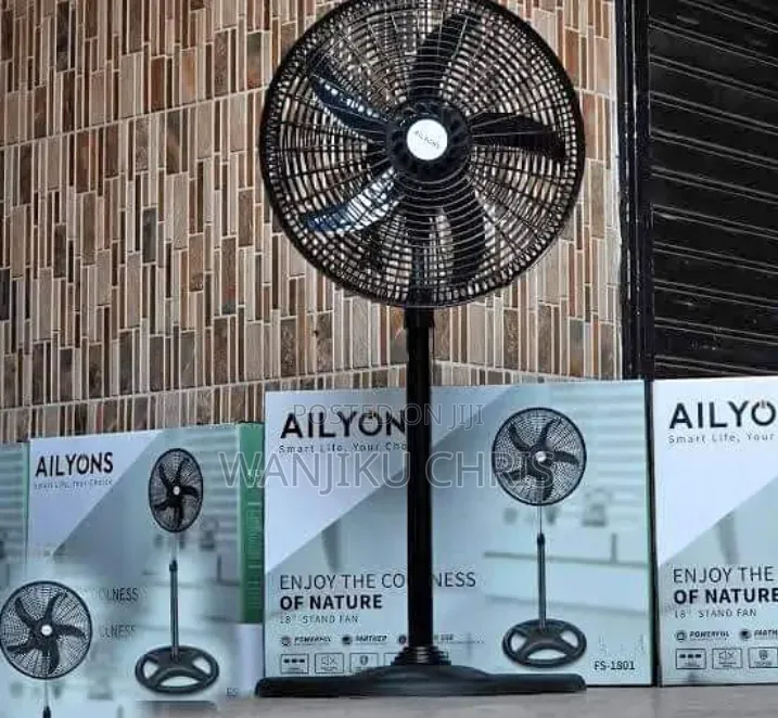 5 Blades Ailyons 18" Stand Fan With 3 Speed