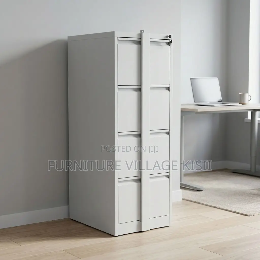 4-Drawer Office Storage Cabinet With Security Bar