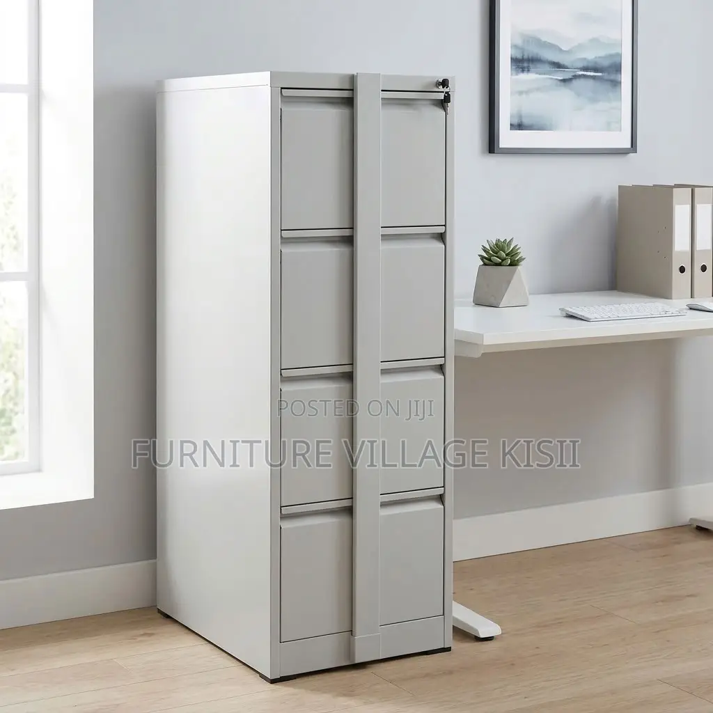 4-Drawer Office Storage Cabinet With Security Bar