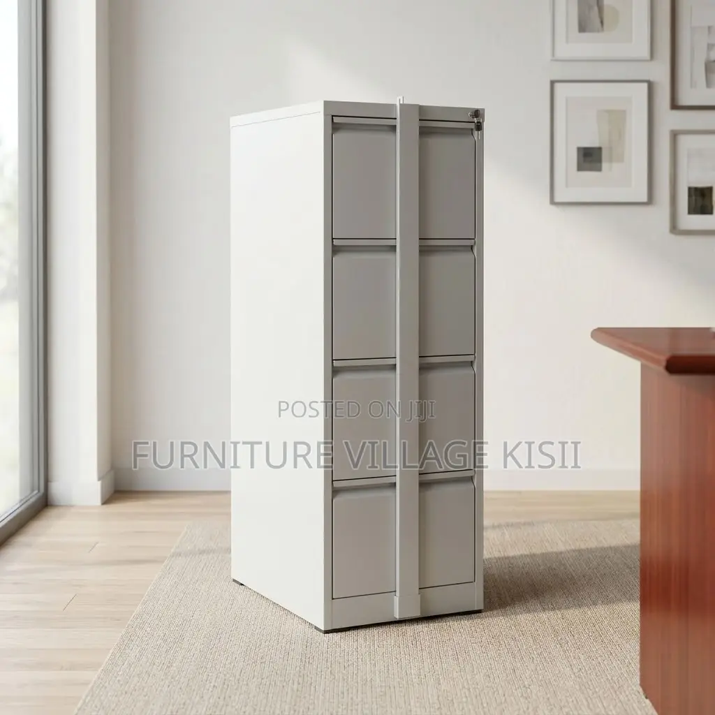 4-Drawer Office Storage Cabinet With Security Bar