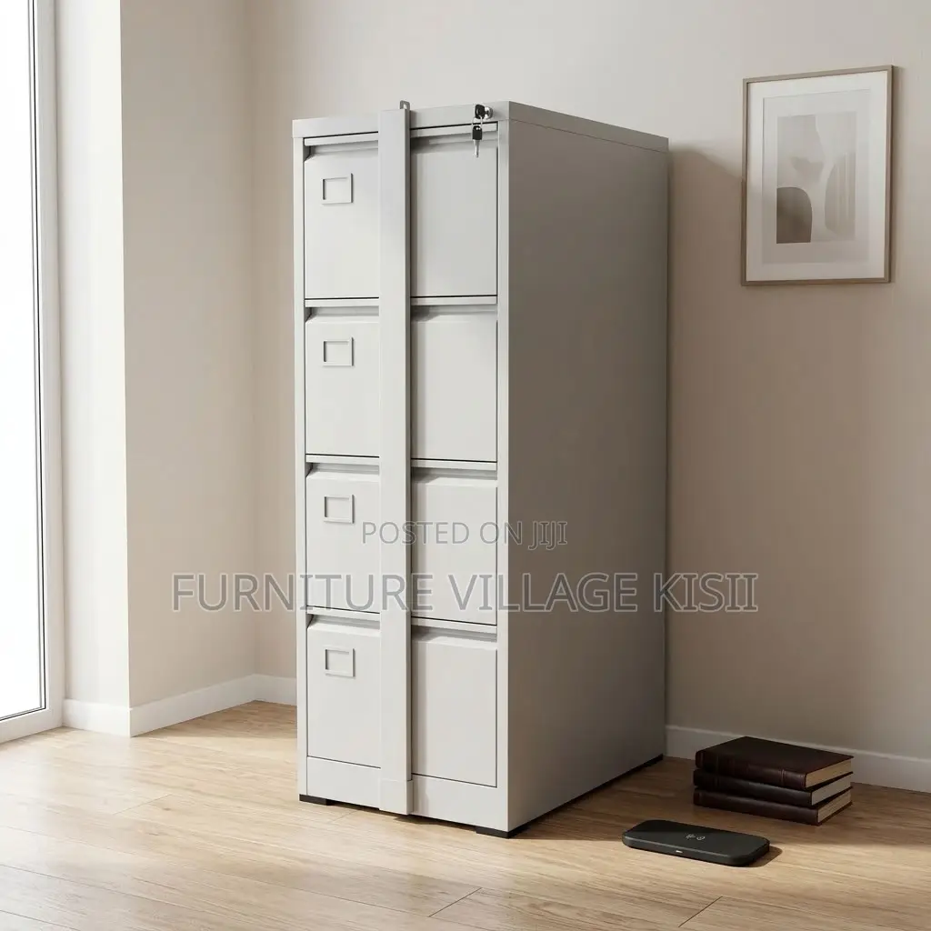 4-Drawer Office Storage Cabinet With Security Bar