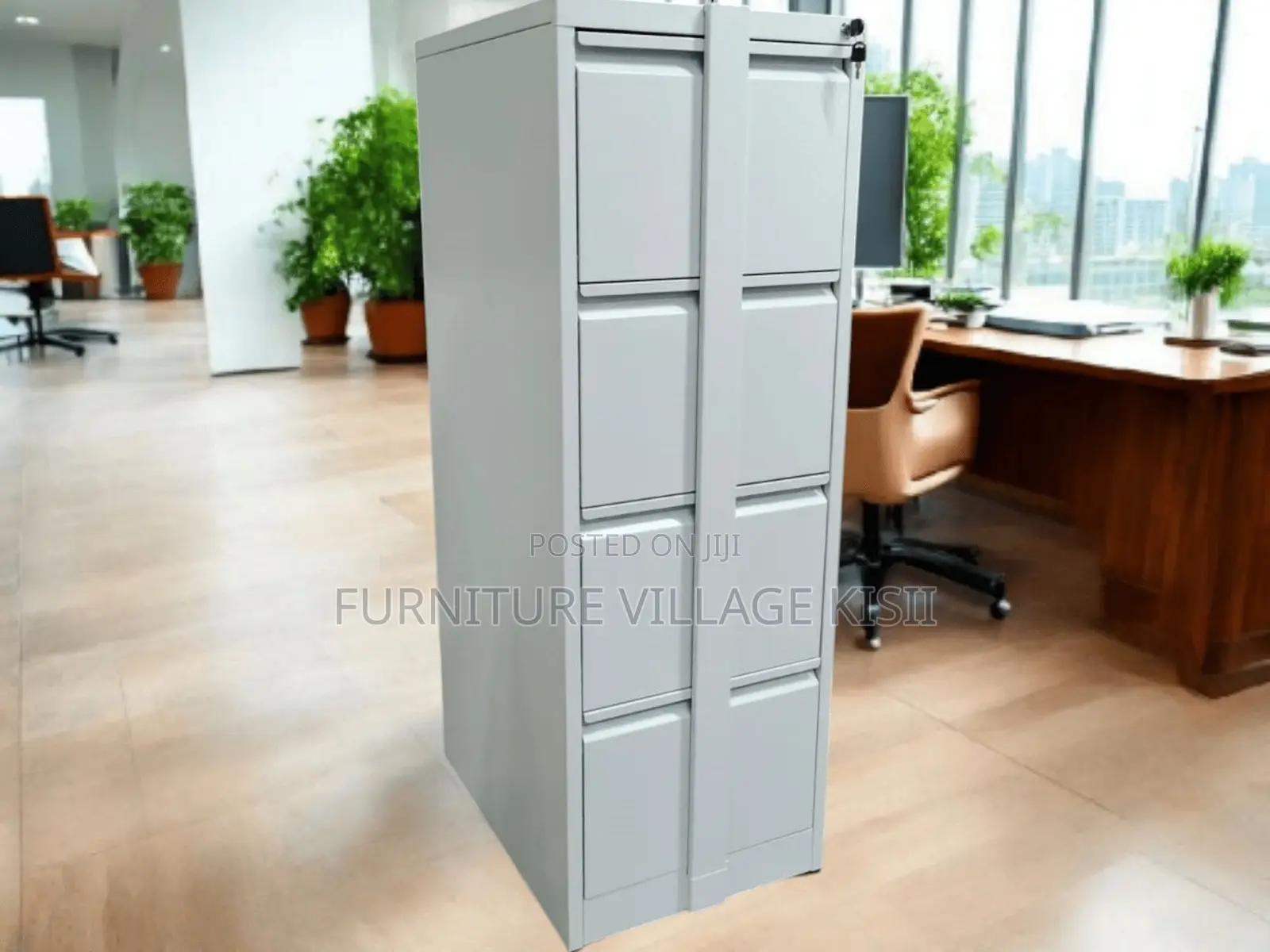 4-Drawer Office Storage Cabinet With Security Bar