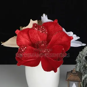 3-Layer Gold Glitter Christmas Flower