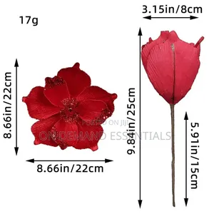3-Layer Gold Glitter Christmas Flower
