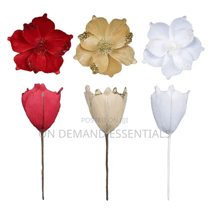 3-Layer Gold Glitter Christmas Flower