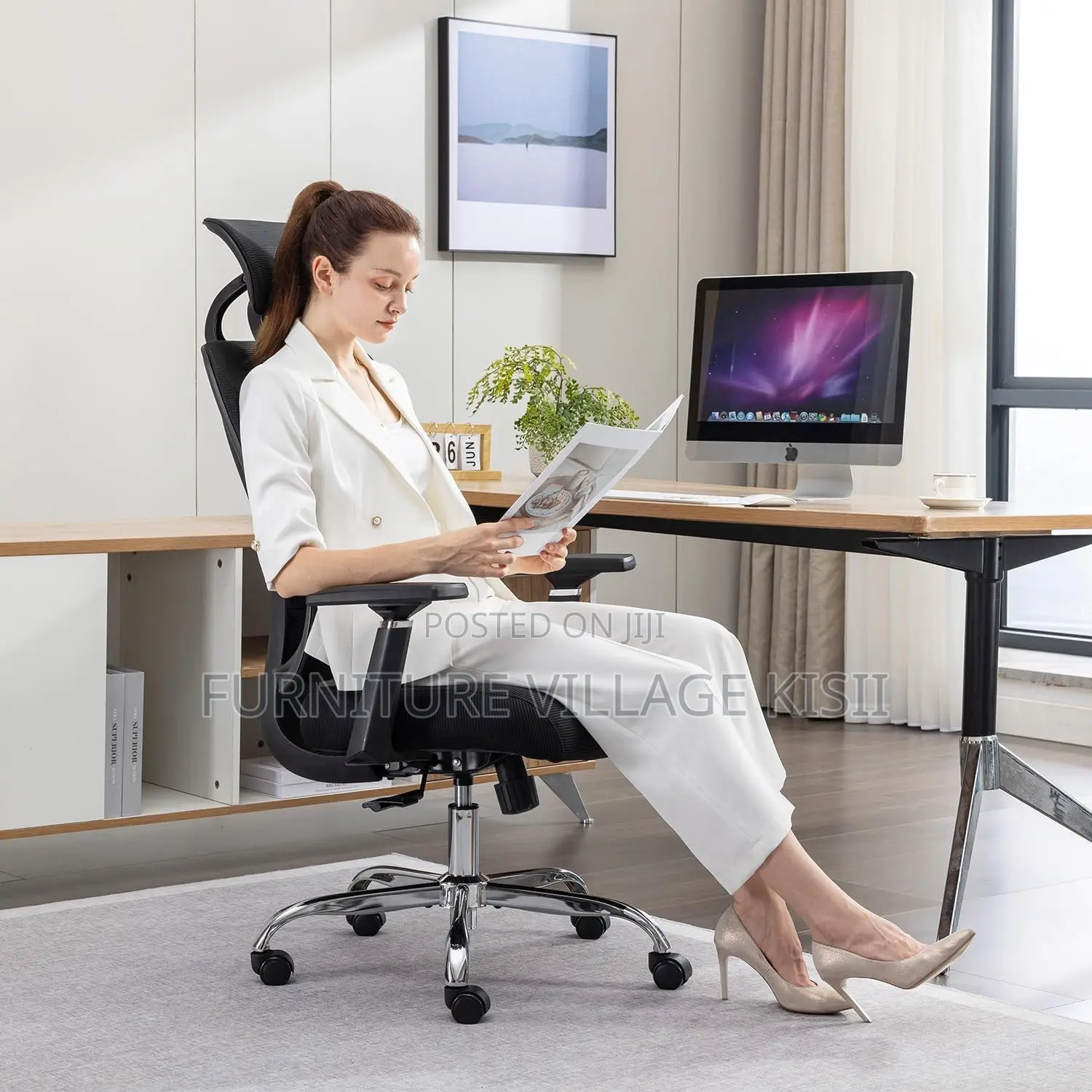 High -Back Orthopedic Office Chair.