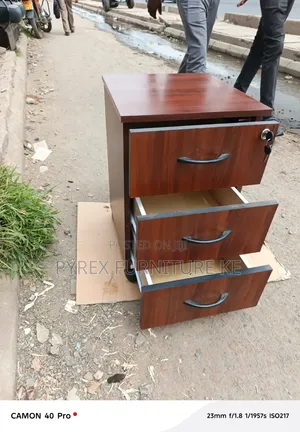 3-Drawer Mobile Pedestal Cabinet With Lock
