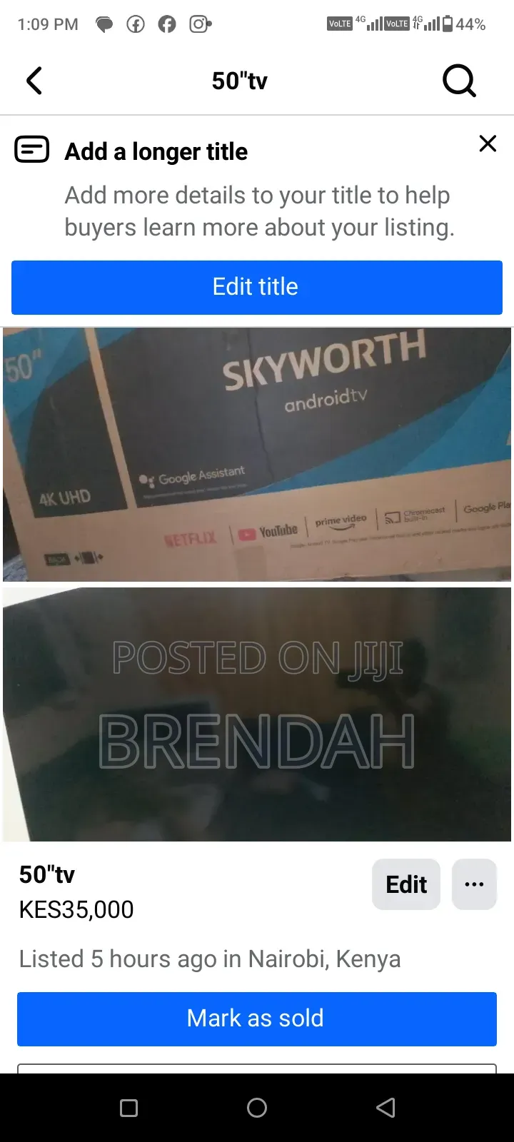 Skywoth 50"TV