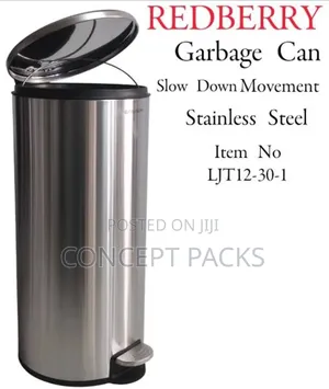 Redberry Stainless Steel Garbage Can – 30L