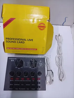 Professional Live Streaming Sound Card V8