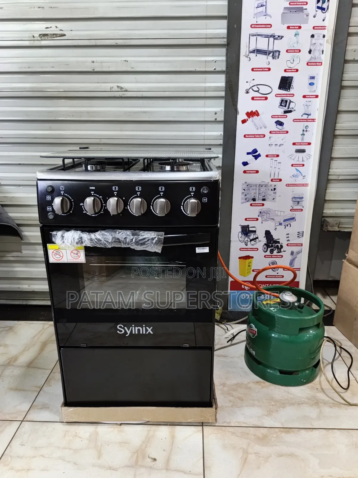 Synix Standing Cooker 50 *50 3 Gas +1 Electric Plate