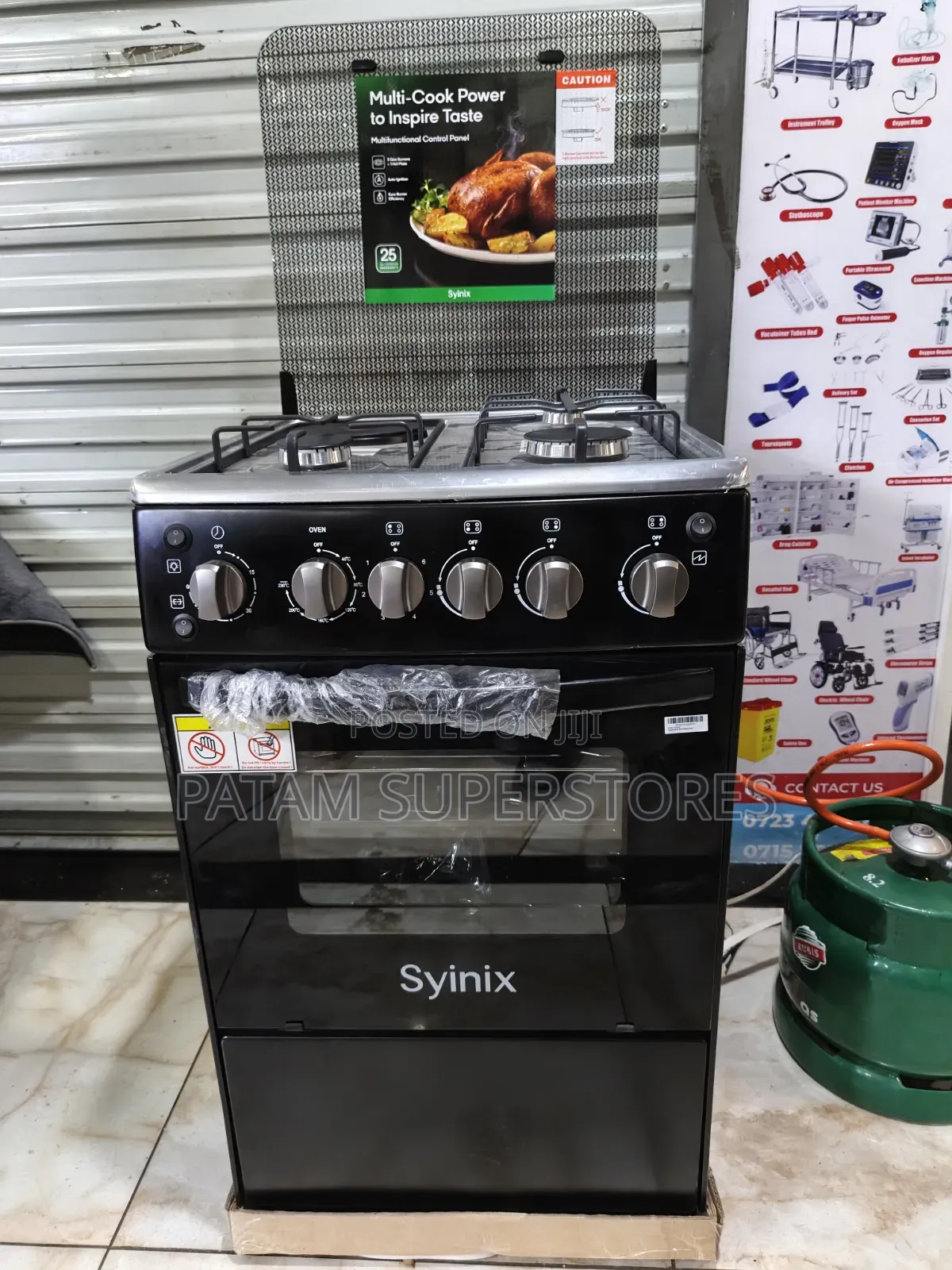 Synix Standing Cooker 50 *50 3 Gas +1 Electric Plate