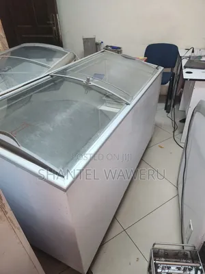 White Working Deep Chest Freezer Display One