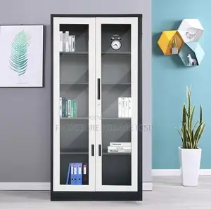 White Gray Steel Office Filing Cabinet