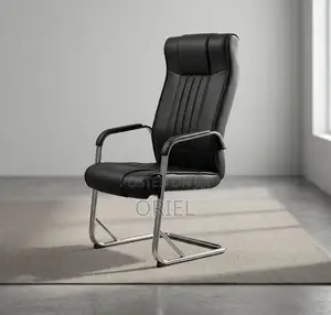 Office Chair : High-Back Leather Guest Seating Chair