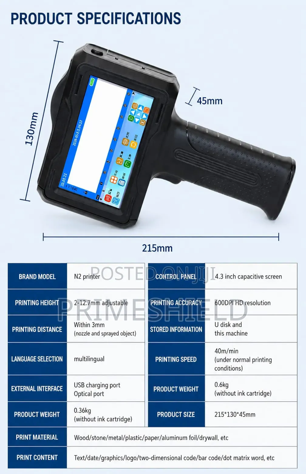 N2 Handheld Inkjet Printer