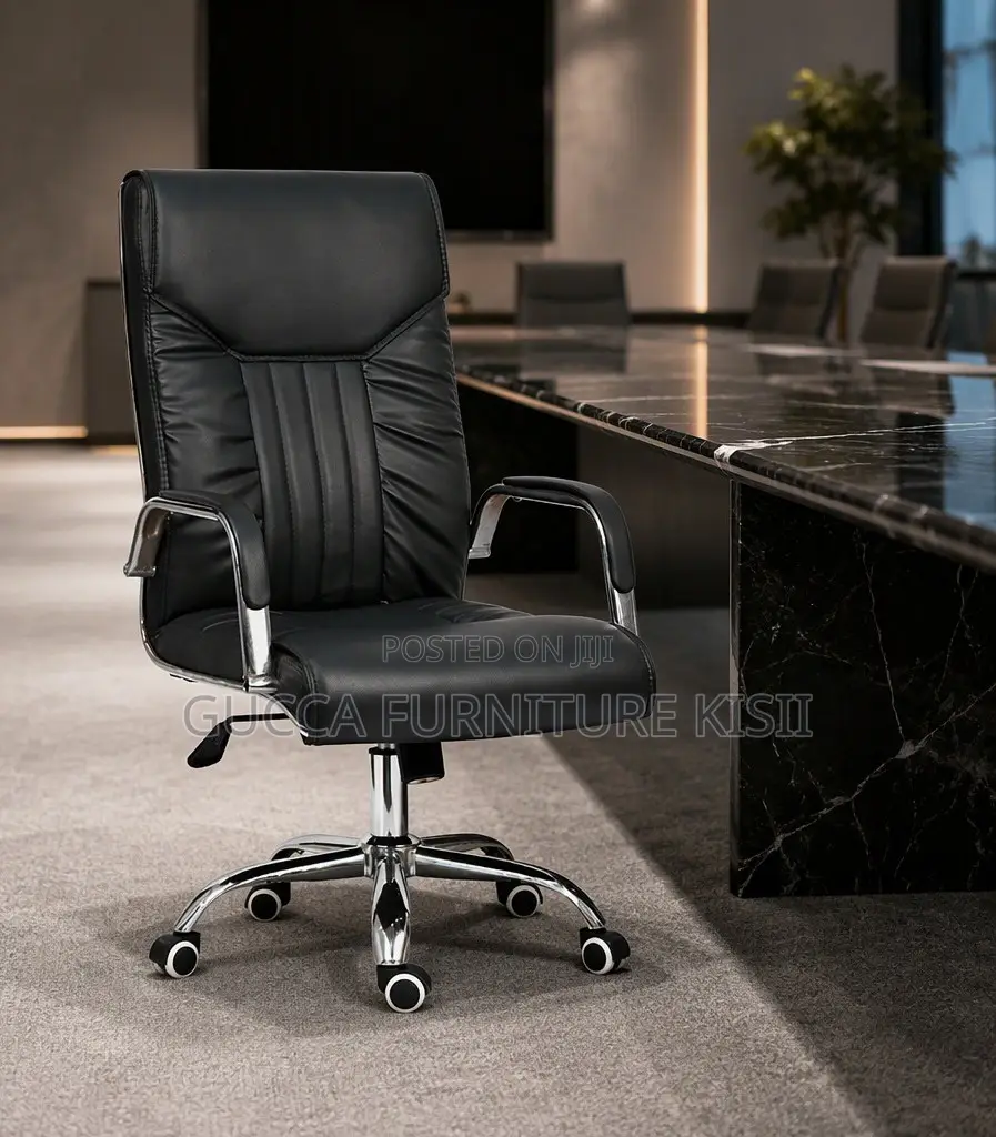 Leather Midback Secretarial Office Seat