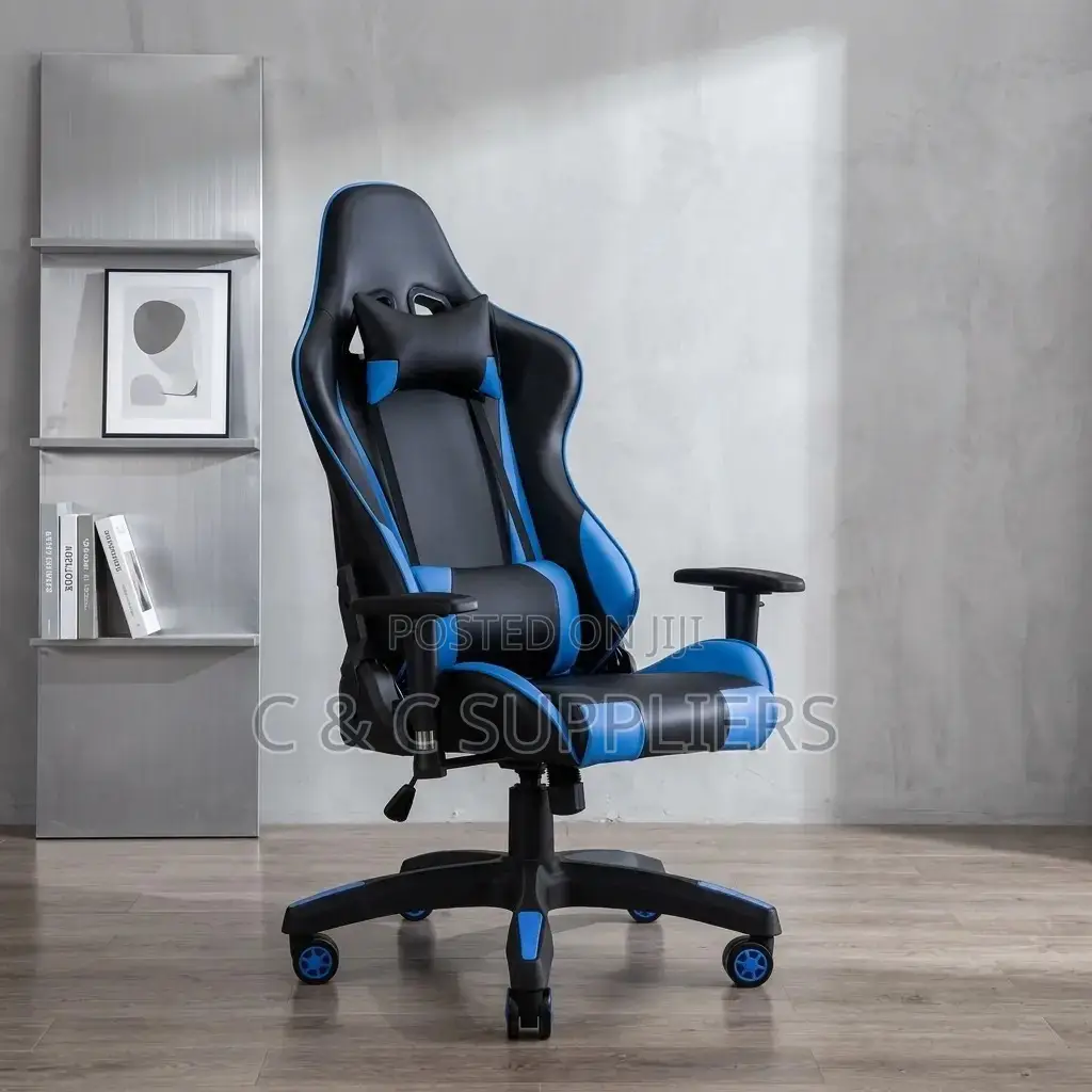 Blue Adjustable Gaming Chair.