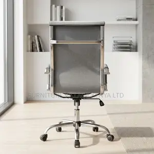 Office Chair; Gray Fabric Computer Office Chair