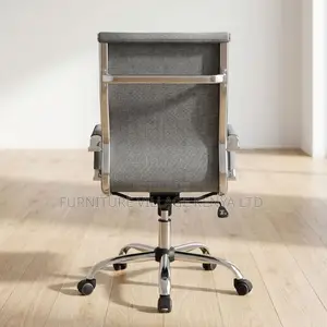 Office Chair; Gray Fabric Computer Office Chair