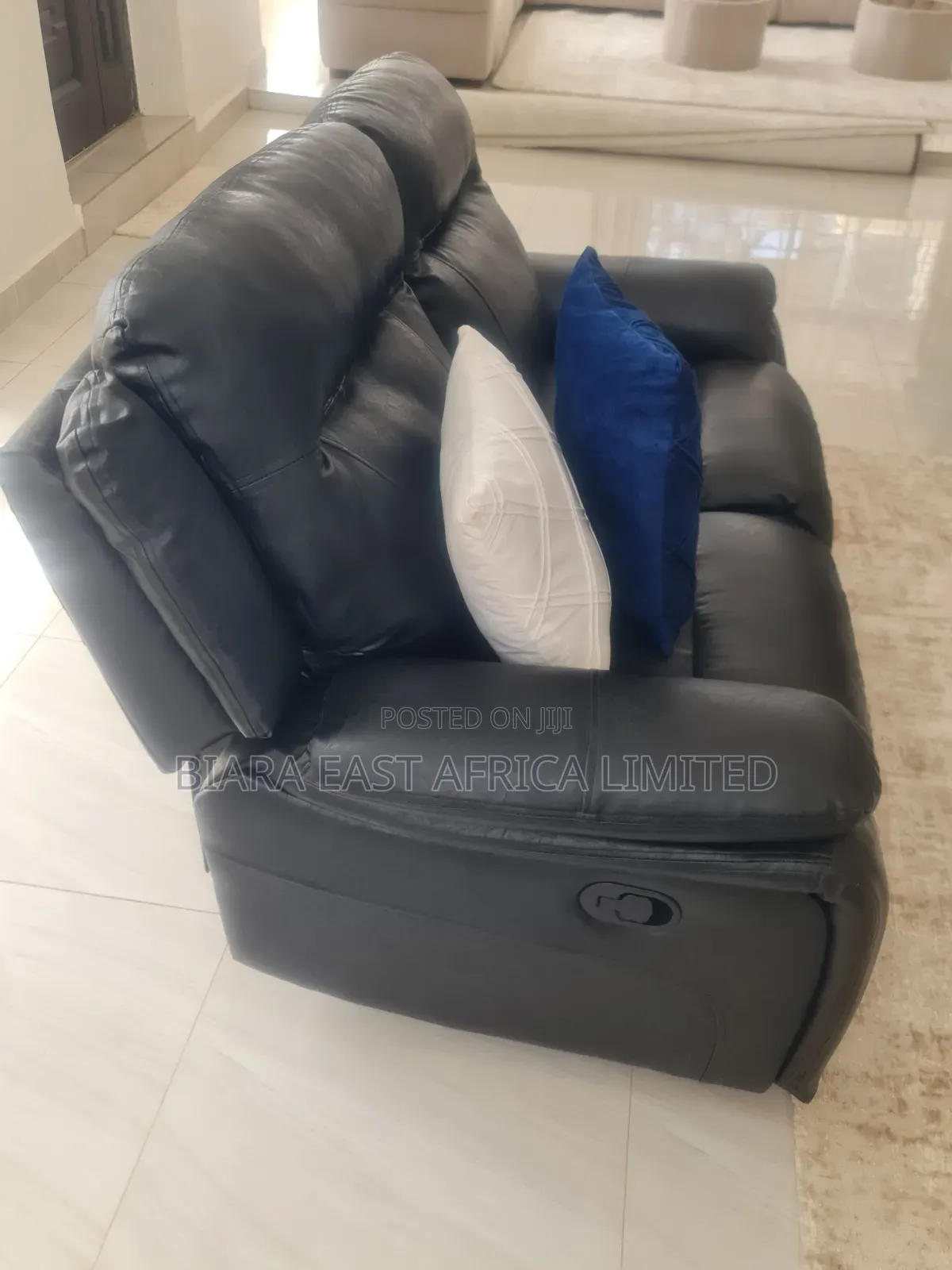 6 Seater Leather Recliner Sofa Set