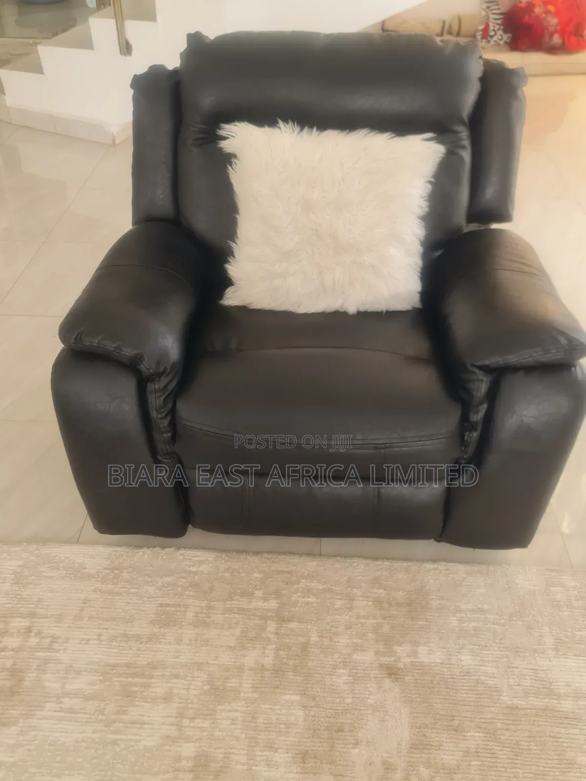 6 Seater Leather Recliner Sofa Set
