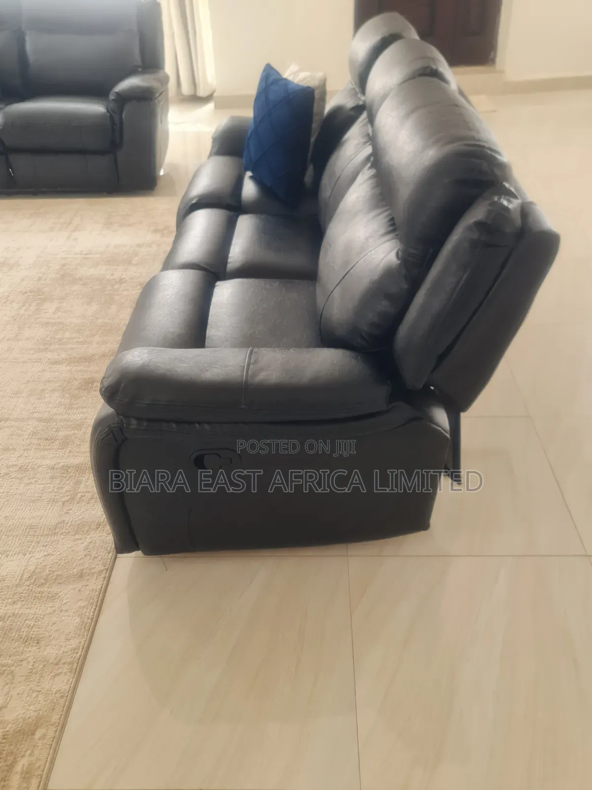 6 Seater Leather Recliner Sofa Set