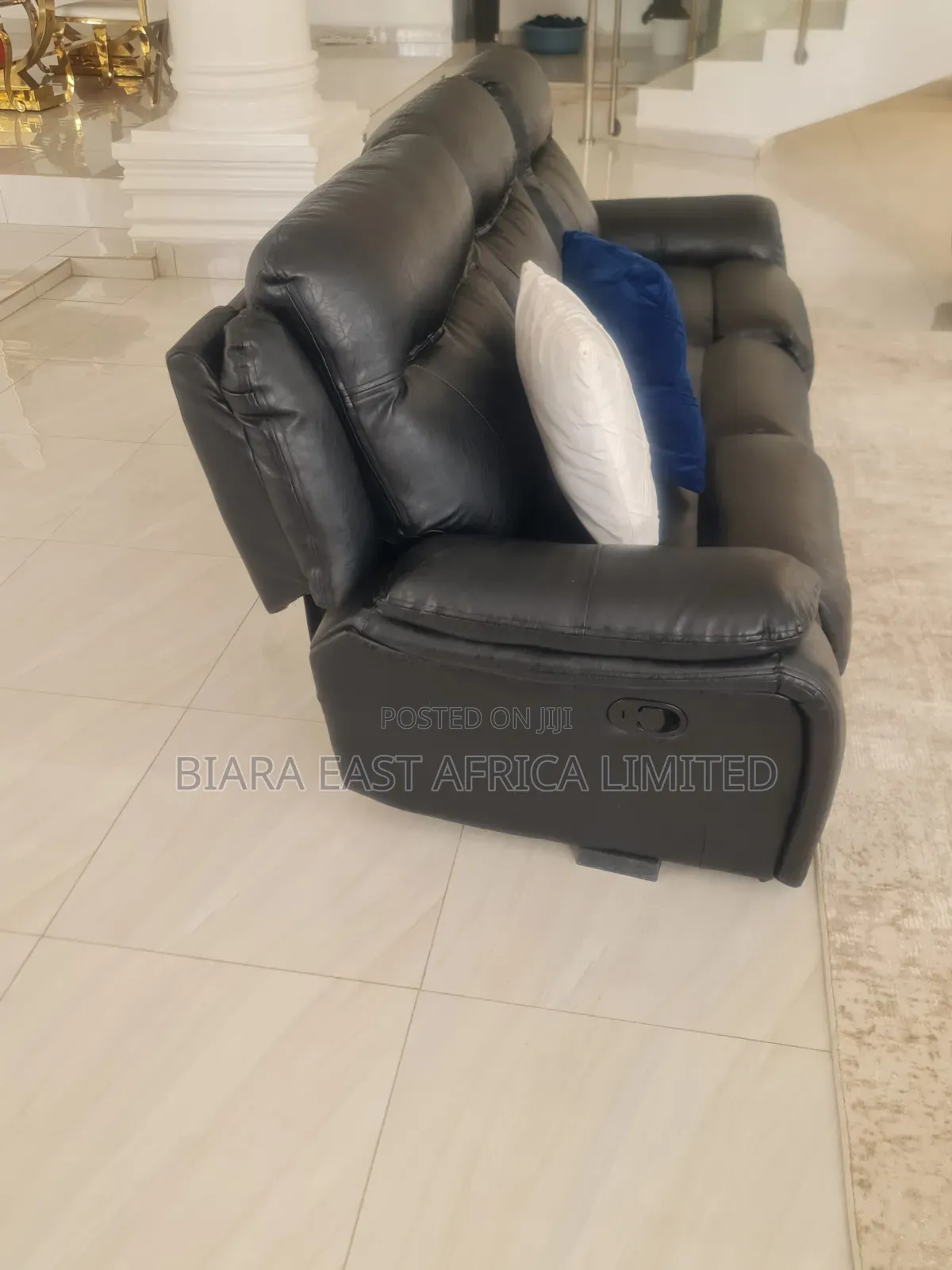 6 Seater Leather Recliner Sofa Set