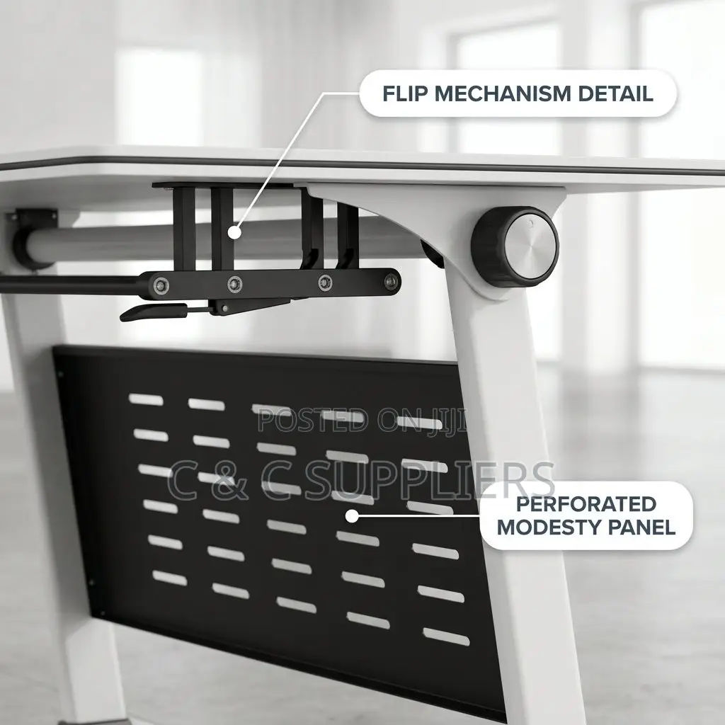 Folding White Training/Study Table.