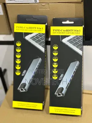8 in 1 USB Type C Hub MULTIPORT Gigabit Ethernet 4K HDMI VGA USB 3.0