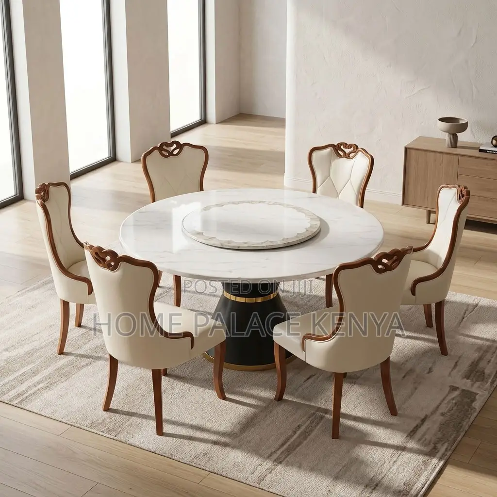 Dining Set; Spacious 6 Seater Dining Set for Guests and Entertaining