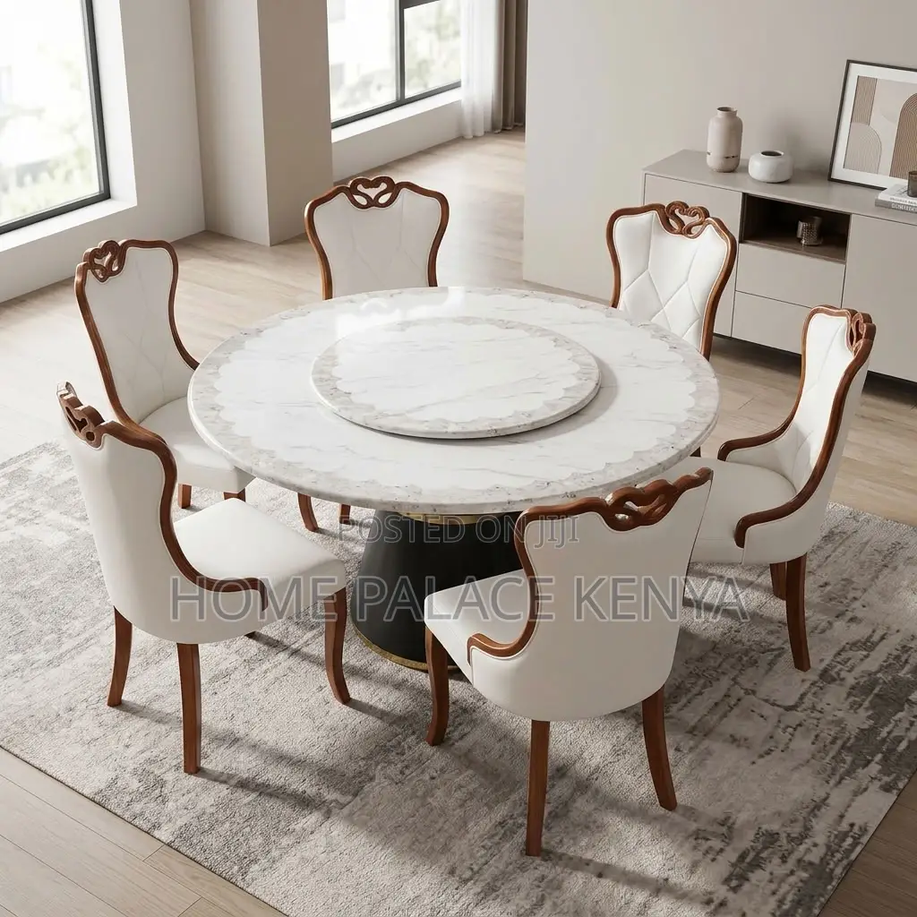 Dining Set; Spacious 6 Seater Dining Set for Guests and Entertaining